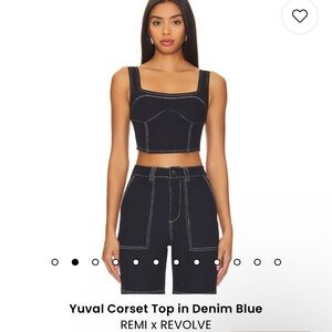 Revolve YUVAL corset denim top